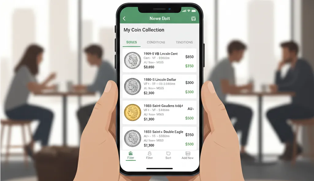 coins list in the phone